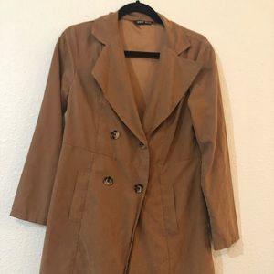 Brown Shein trench coat